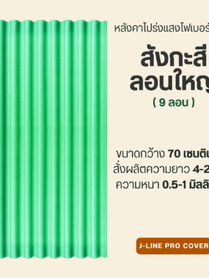 สังกะสีลอนใหญ่ ไฟเบอร์กลาส ( 9 ลอน )